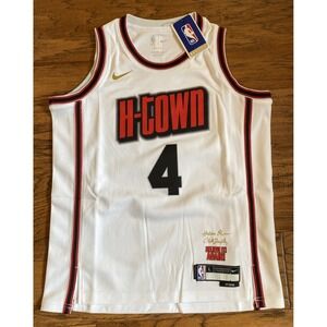 Nike Youth NBA #4 Jalen Green Houston Rockets Basketball Jersey White Sz L 14/16